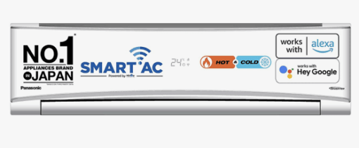 Panasonic 1.5 Ton 3 Star Hot and Cold Wi-Fi Inverter Smart Split AC (Copper, 7 in 1 Convertible with additional AI Mode, Twin Cool, PM 0.1 Air Purification, CS/CU-KZ18ZKYF, 2023 Model, White)