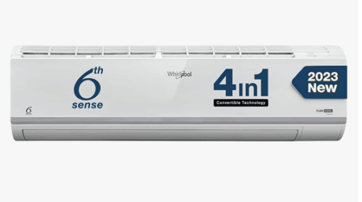 Whirlpool 1.0 Ton 5 Star, Flexicool Inverter Split AC (Copper, Convertible 4-in-1 Cooling Mode, HD Filter 2023 Model, S3I1ADO, White)