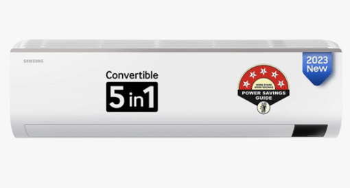 Samsung 1.5 Ton 5 Star Inverter Split AC (Copper, Convertible 5-in-1 Cooling Mode, Anti-Bacteria, 2023 Model AR18CYNZABE White)
