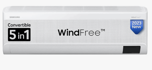 Samsung 1.5 Ton 3 Star Wind-Free Technology Inverter Split AC (Copper, Convertible 5-in-1 Cooling Mode, Anti-bacterial Filter, 2023 Model AR18CYLAMWK White)