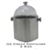 Silver Sleek Design And Easy To Use Stainless Steel Metal Kraft Cylindrical Ice Cream Container