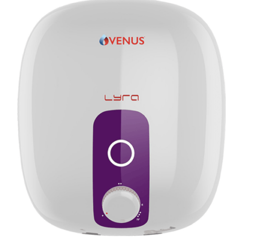 Venus Lyra 10R 10-Litre Storage Water Heater (White/Purple, BEE Star Rating - 5 Stars) | Porcelain Enamel Glass Lined Tank | Guarantee - 7 years on Inner Tank.