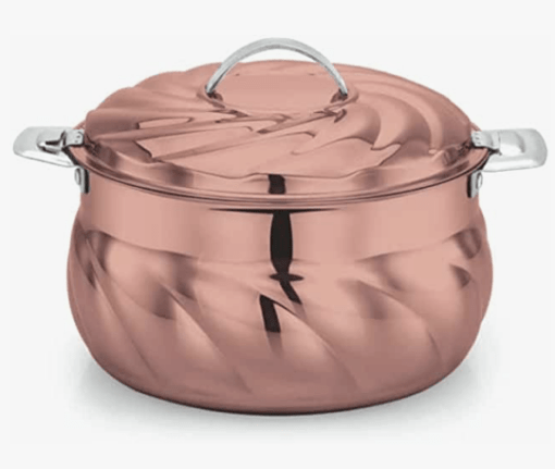 PRAY-LADY Praylady S-Model Hotpot Rose Gold | Exotic Design to Gives The Best Look | Insulated Stainless Steel Casserole with Steel Lid | Hot Pot Serving Casseroles/Chapati Box/Hot Case (1500 ML)