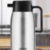 Milton Omega 1000 Thermosteel Vacuum Insulated 24 Hours Hot or Cold Carafe, 1000 ml, Silver | 100% Leak Proof | Easy to Carry | Ideal for Tea | Coffee | Juice | Water