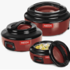 MILTON Ernesto Inner Stainless Steel Jr. Casserole Set of 3 (420 ml, 850 ml, 1.43 litres) | Easy to Carry | Serving | Stackable