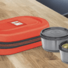 Milton Nutri Stainless Steel Insulated Tiffin Set, 320ml, Set of 2, Red