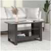 Nilkamal Barcelona Engineered Wood Center Table | Coffee Table with 3 Shelves (Finish: New Wenge)