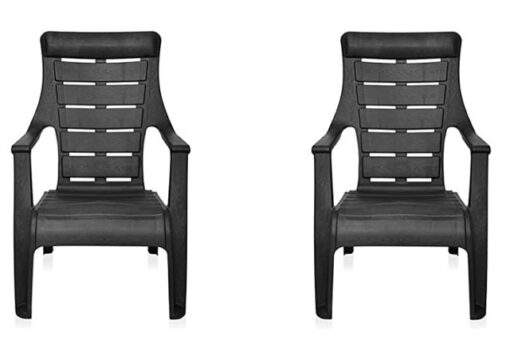 Nilkamal Sunday Polypropylene Set of 2 Chair Black