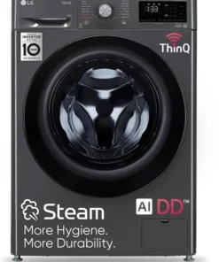 LG 7 kg 5 star AI Direct Drive Washer with Steam and ThinQWi-Fi Enabled Fully Automatic Front Load Washing Machine with In-built Heater Grey  (FHV1207Z4M)