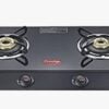 Prestige Marvel Plus 2 Burner Glass Top, Gas Stove (GTM 02, Black) - Manual Ignition
