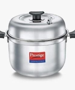 Prestige Super IDLI Cooker 6 Plates (Stainless Steel, Outer Lid, Silver)