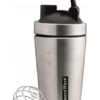 SignoraWare Charger Stainless Steel Protein Shaker Bottle for Pre-Post Workout | Water Bottle | Leakproof with Knob (750ml | Silver | Set 1)