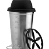 SignoraWare Shake n Shake Stainless Steel Protein Shaker Bottle for Pre-Post Workout | Water Bottle | With Blending Wheel and Whisking Wheel | Leakproof with Knob (650ml | Silver | Set 1)