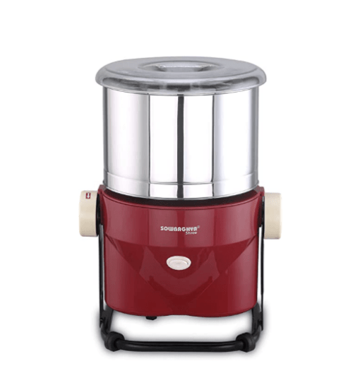 Sowbaghya Shree 2 Ltr Wet Grinder (Tilting Model) (With Attachments) 110V for USA & CANADA Table Top Wet Grinder | Heavy Duty Motor | Ideal for Your Kitchen | 2ltr Wet Grinder for All Kinds of Batter for South Indian Dishes