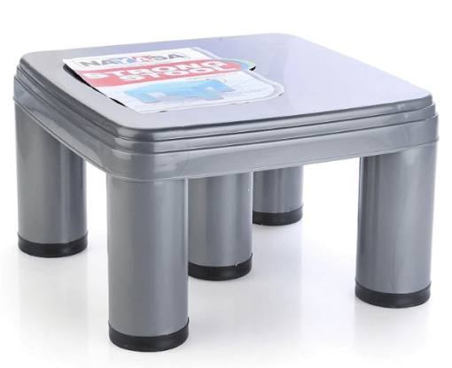 Nayasa Strong No 517 Plastic Stool, Grey