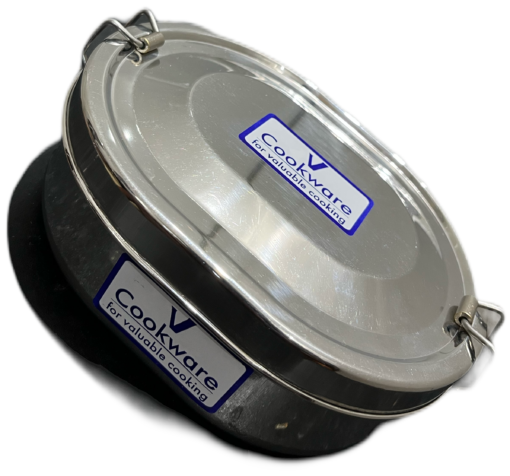 Stainless Steel Oval Lunch Box - Image 2