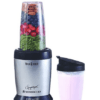 Wonderchef Nutri-blend Thunder Mixer, Grinder, Blender & Smoothie Maker | 22000 RPM, Powerful 1000W 100% Full Copper Motor | SS 6-Blade Assembly | 2 Unbreakable Tritan Jars | 2 Years Warranty | Recipe Book By Chef Sanjeev Kapoor | Black Silver