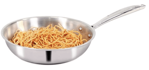 Wonderchef Nigella Tri-ply Stainless Steel 24 cm Fry Pan | 1.1 Litre | 2.6mm Thickness | with Induction Base | Compatible with All cooktops | Riveted Cool-Touch Handle | 10 Year Warranty