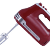 Wonderchef Crimson Edge 5 Speed Electric Hand Mixer | 300W Powerful Copper Motor |TurboSpeed I Adjustable Slow Speed Start I Hand Blender | Stainless Steel Whisk Beaters and Dough Hooks | 2 Years Warranty | Bakeware I Red