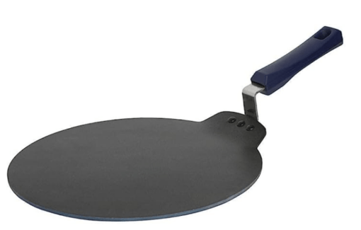 Wonderchef Reva Flat Aluminum Nonstick Dosa Tawa |33cm Non Stick Tawa | 4mm | Black