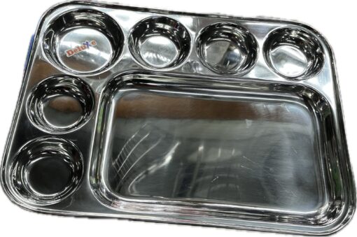 Stainless Steel Tiffin Plate - Durable & Stylish for Home & Kitchen