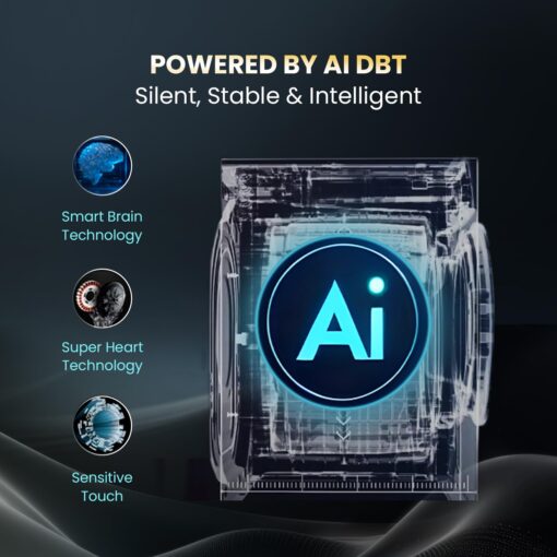 Haier 8 Kg 5 Star Powered by AI-DBT with PuriSteam, 525mm Super Drum Fully Automatic Front Load Washing Machine (EFL80-IM12IBIEBK, Inverter with In-Built Heater, Stainless Steel Drum, Black) - Image 3