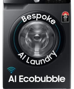 SAMSUNG 12 kg Fully Automatic Front Load Washing Machine with In-built Heater Black, Grey  (WW12DG6B24ABTL)