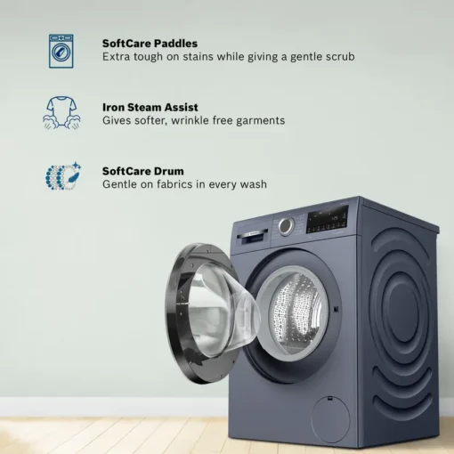BOSCH 10 kg Fully Automatic Front Load Washing Machine Black, Grey  (WGA252ZPIN) - Image 2