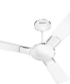 Havells Enticer Premium Design 1200 mm Ceiling Fan|High Air Delivery|Hi Speed|Wider Blades| 100% Copper Winding Motor|Metallic Finish for Living & Bedroom Interiors|Dust Resistant (Pearl White Chrome)